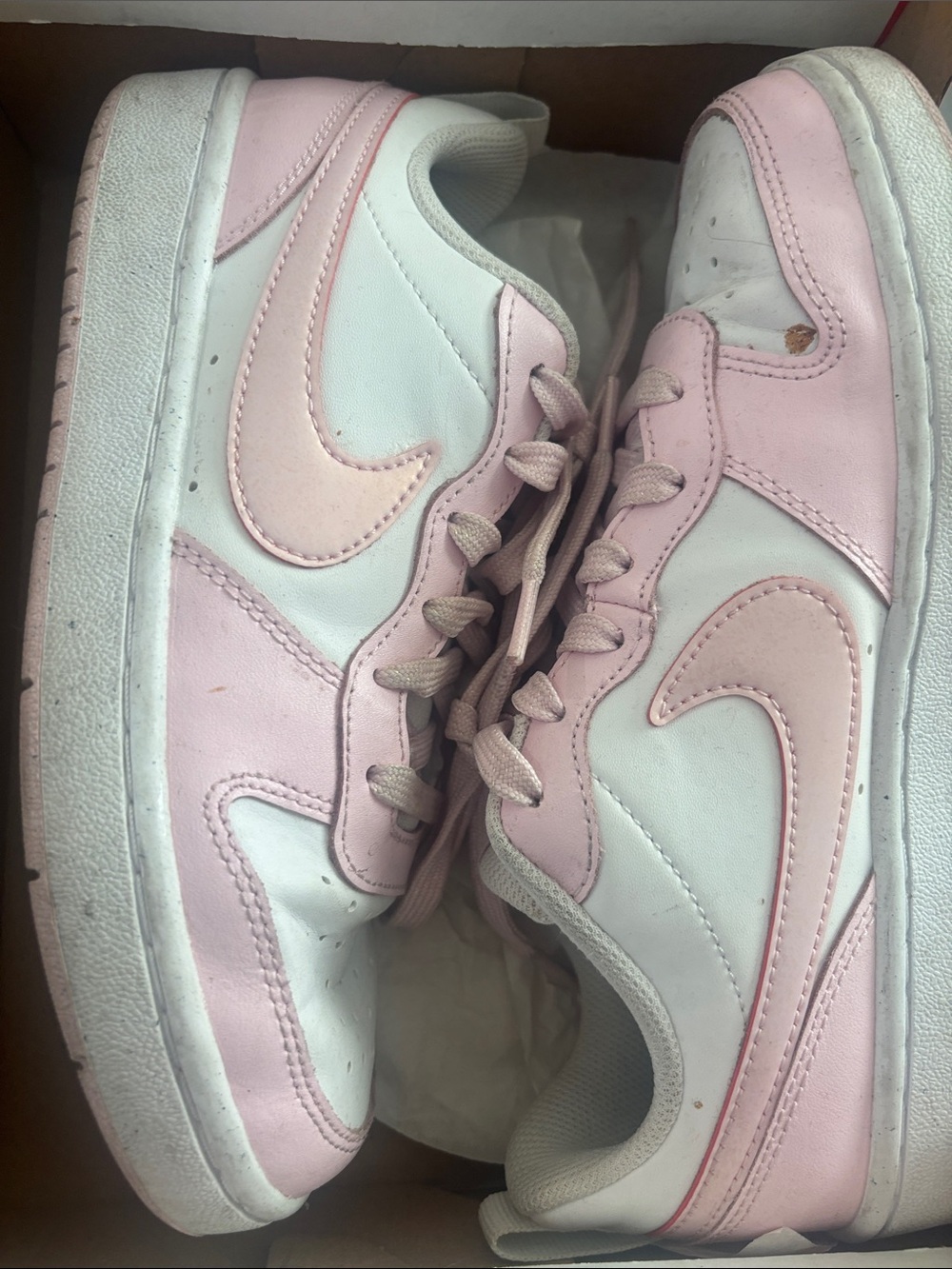 Nike Women’s Low-Top Sneakers — Light Pink & White